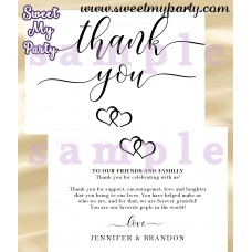 Rustic Wedding Thank You card,Rustic Wedding invitation insert card,(022w)